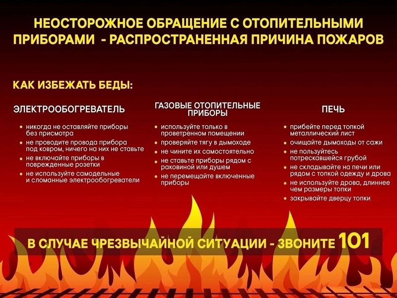 Ожидается существенное похолодание. Уделите особое внимание мерам пожарной безопасности.